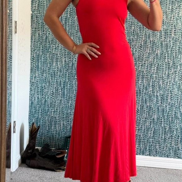NWT Ralph Lauren Red Maxi Tank Dress - Picture 2 of 5